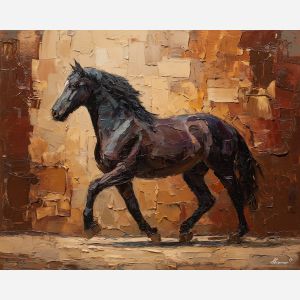 moving, stride, palette knife, oil painting, impasto, thick pigment, layered surface, scraped paint, textured strokes, expressive surface, material depth, hand painted, visual balance, atmospheric, color interaction, paint ridges, manual technique