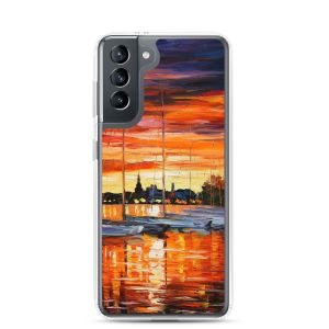 HELSINKI - SAILBOATS AT THE YACHT CLUB - Samsung Galaxy S21 phone case